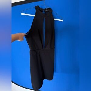 Forever 21 Black Halter Neck Backless Dress